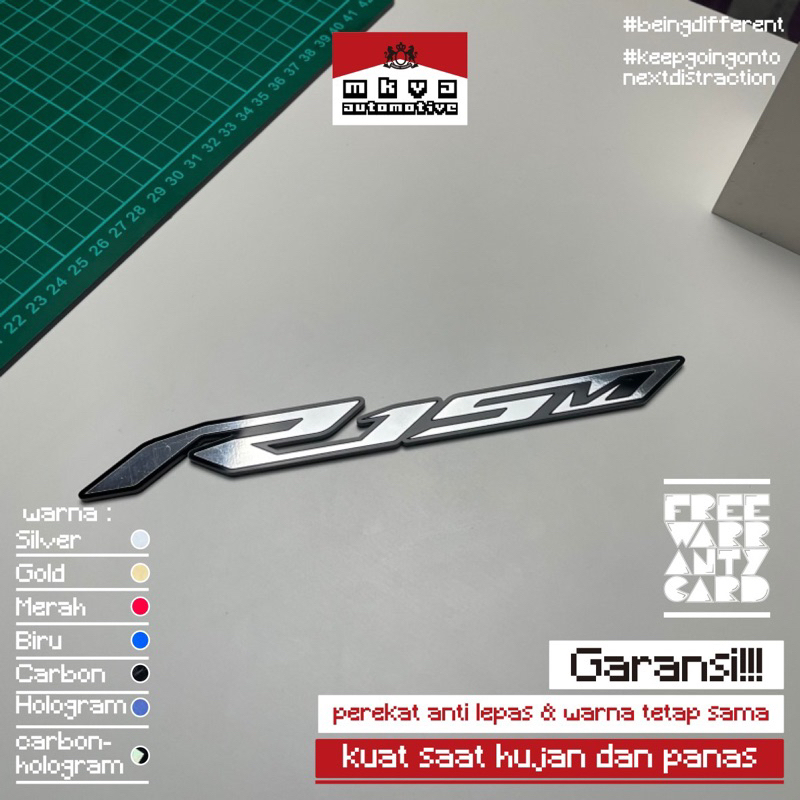 R15M EMBLEM TIMBUL BUKAN STIKER AKSESORIS R15M TIMBUL