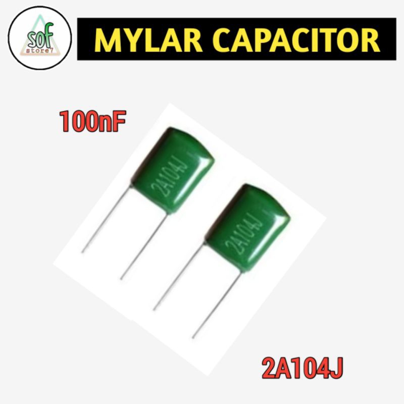 Kapasitor Milar 104 100nf Mylar 104j 2A104J