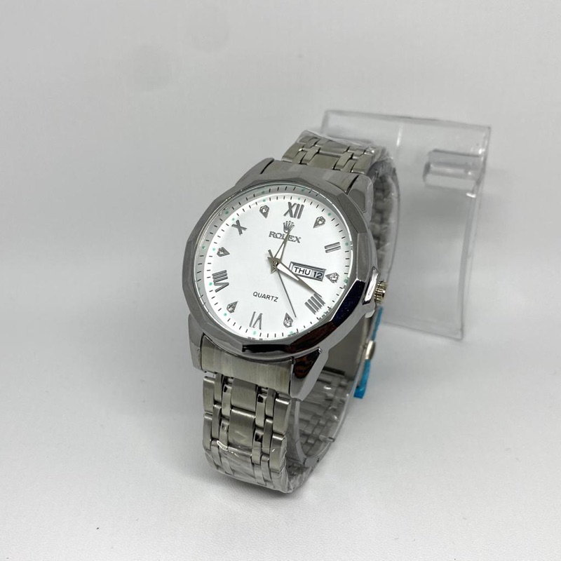 Jam Tangan Pria Rolex Stainless Steel Tahan Air Tanggal Aktif