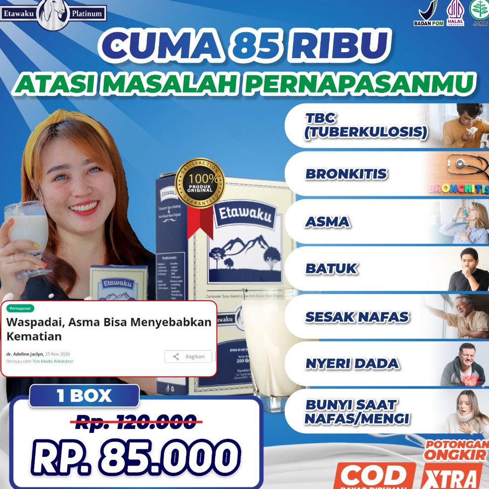 

Kode OYN346 Etawaku Platinum Susu Kambing Etawa Krimer Nabati Bubuk Susu Kualitas Premium 1 Box