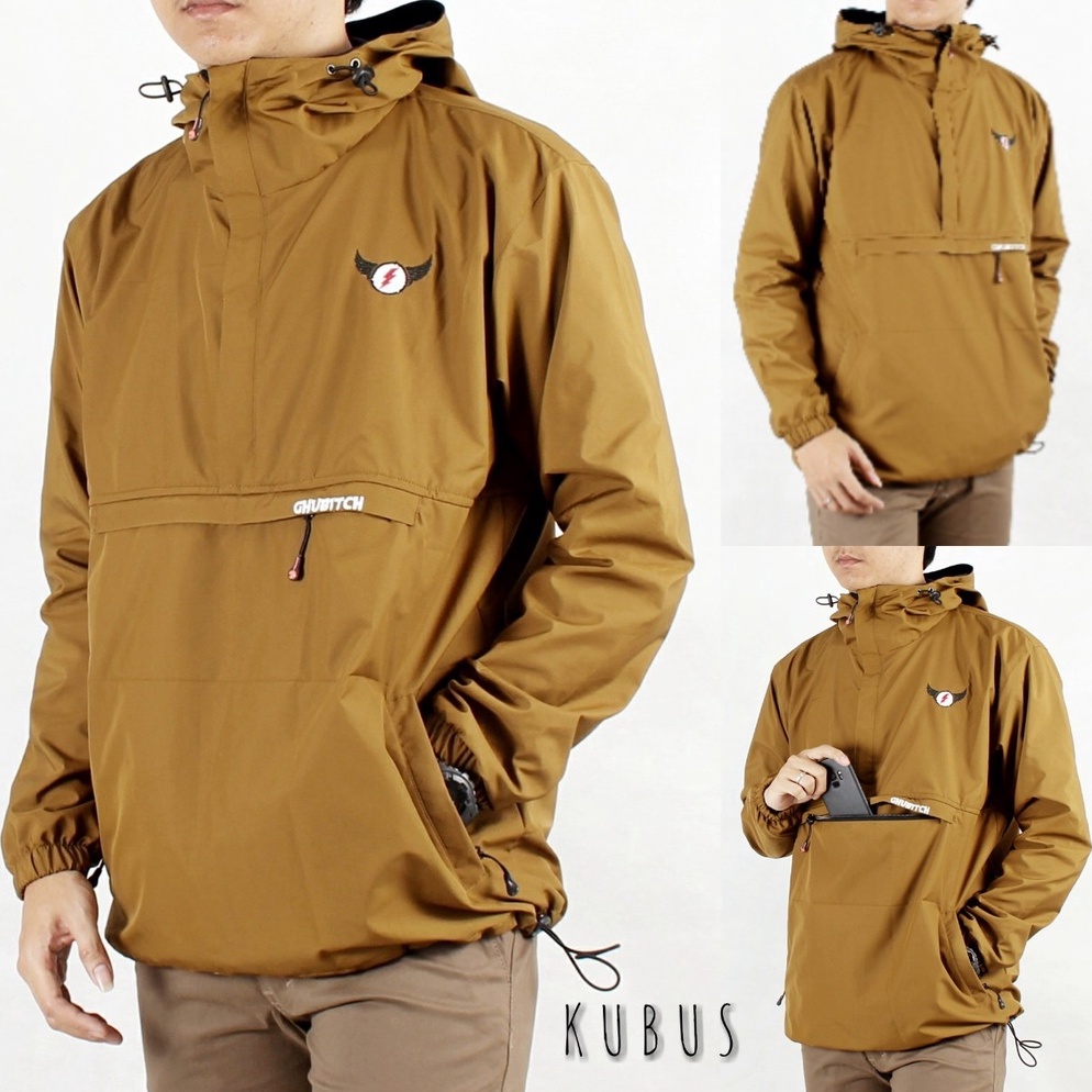 Laris Jaket Cagoule Jumbo  Jaket JUmbo Pria  Jaket Taslan Waterfroop Size MLXLXXLXXXL FLB