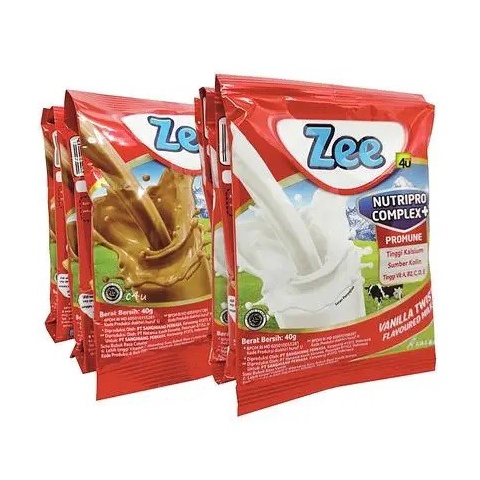 

Kode WI163 Zee Susu Bubuk Coklat dan Vanila sachet renceng 1pcs x 4gr