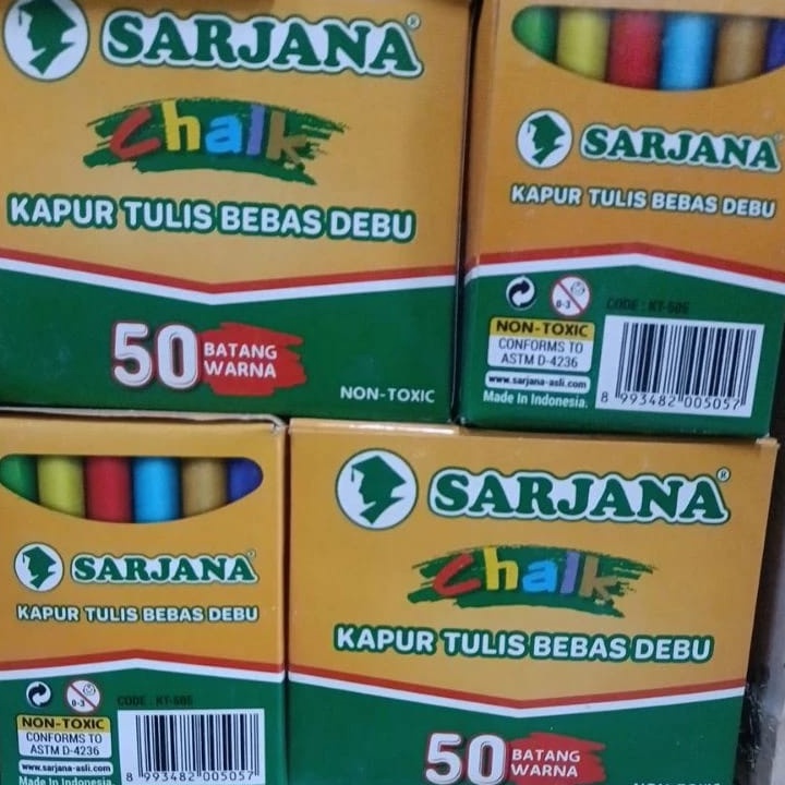 

NA SARJANA Kapur Tulis Putih Isi 5 Batang Kapur Tulis Warna Sarjana Kapur Papan Tulis Sarjana Kapur Putih Kapur Warna