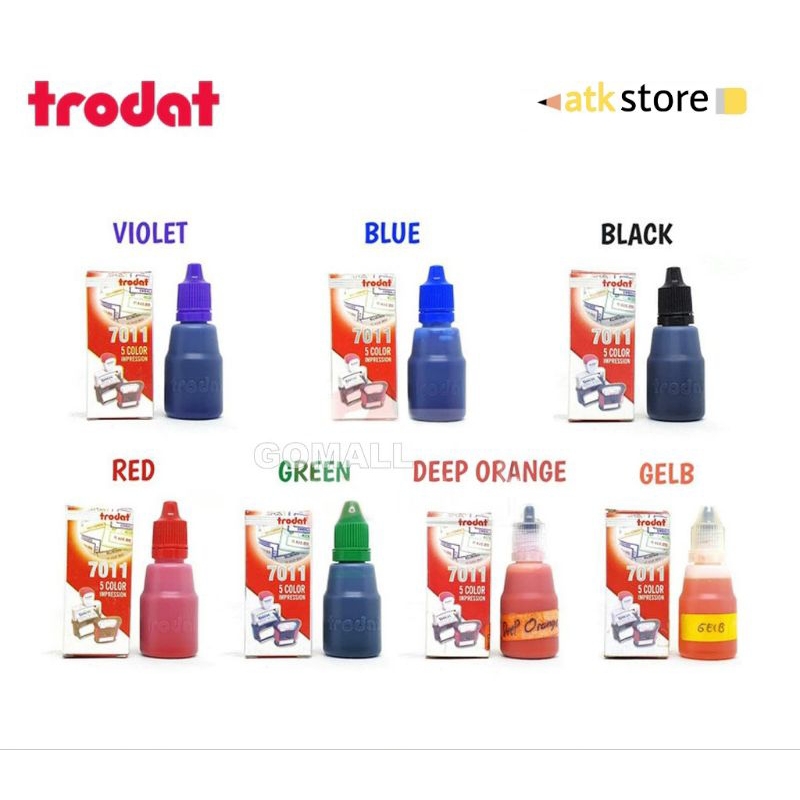 

Tinta Stempel Otomatis Trodat 7011 10ml / 25ml Hitam Merah Hijau Ungu Biru