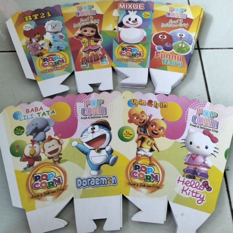 

100 lembar Kertas Popcorn Ukuran 14x8cm / kertas popcorn/ kemasan popcorn