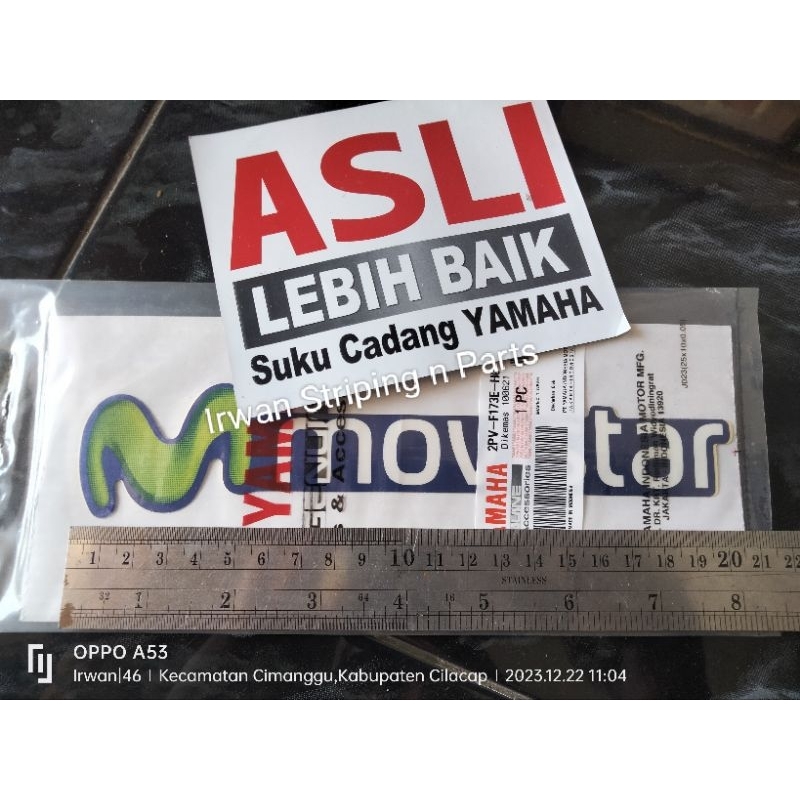 Sticker Stiker Striping Logo Movistar ORIGINAL Yamaha MX King GP 2017
