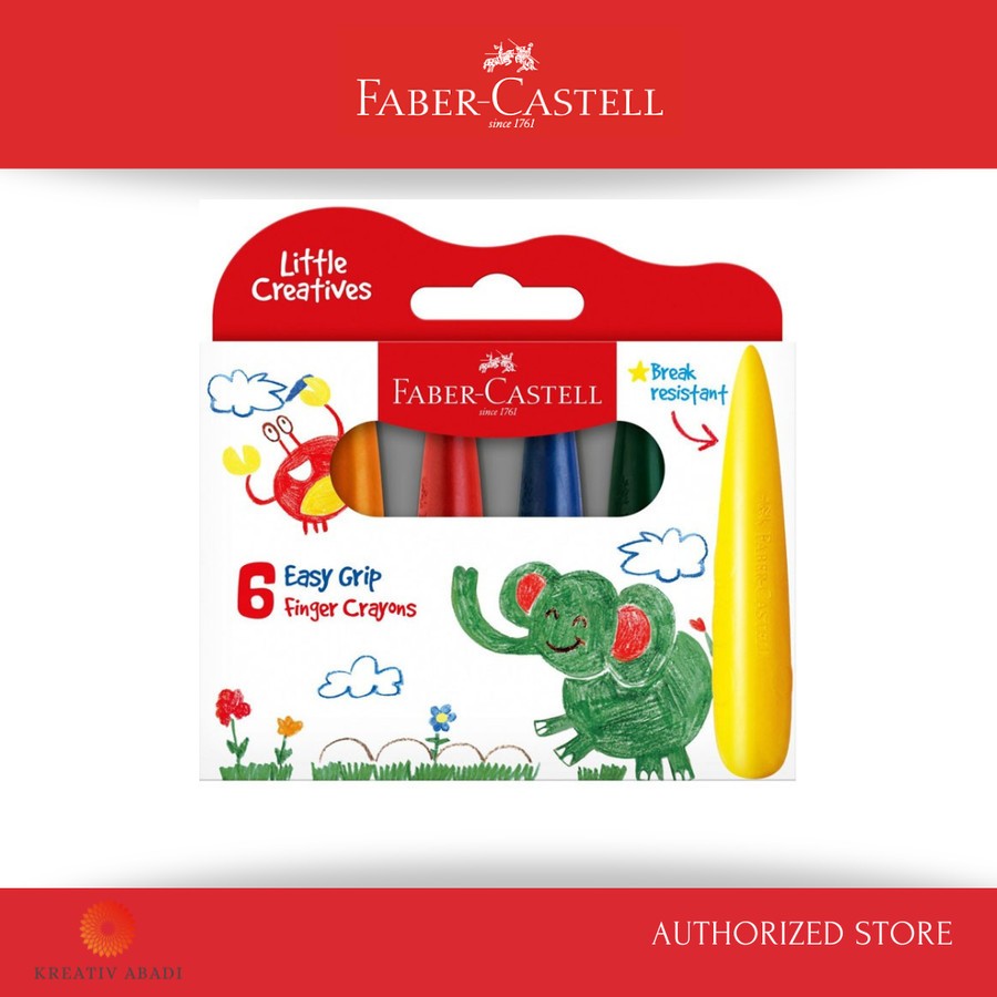 

Faber Castell Easy Grip Finger Crayon pack of 6 Krayon Jumbo Anak