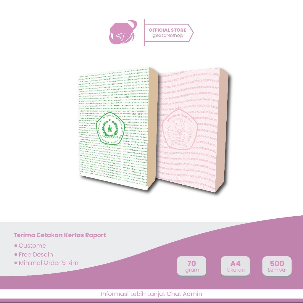 

Kertas Raport 1 RIM 75 Gram