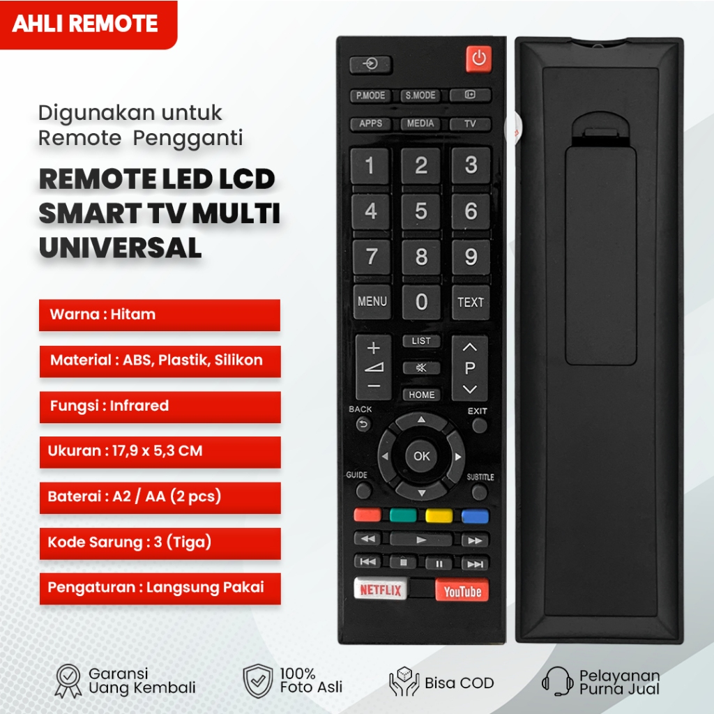 Remote TV Toshiba Regza Android TV Universal / Remot Smart TV Multi Toshiba Regza