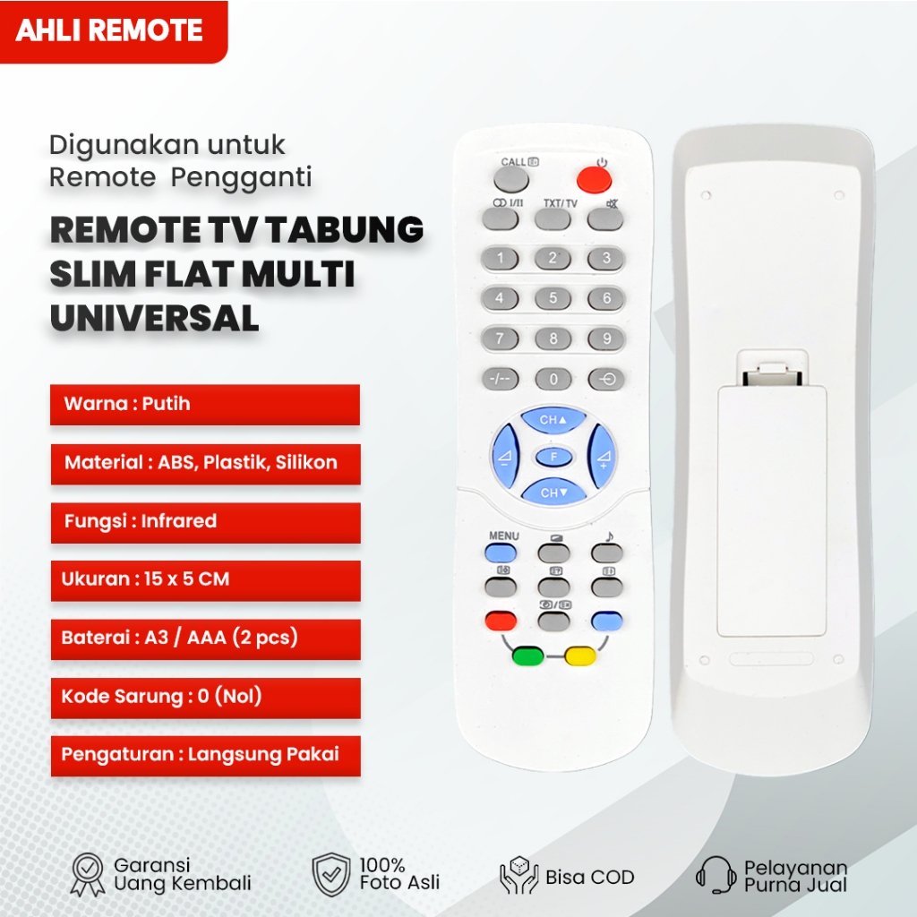 Remote TV Toshiba Bomba Tabung Universal / Remot TV Tabung Multi Toshiba Bomba