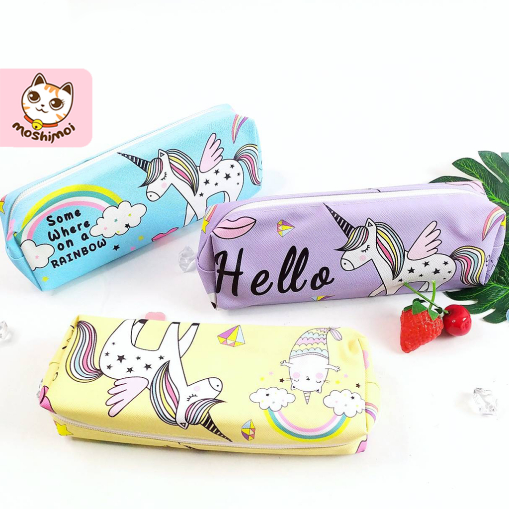 

Tempat Pensil/Kotak Pensil/Pencil Case/Dompet Kain/Travel Case/Pouch Motif Kuda Zipper