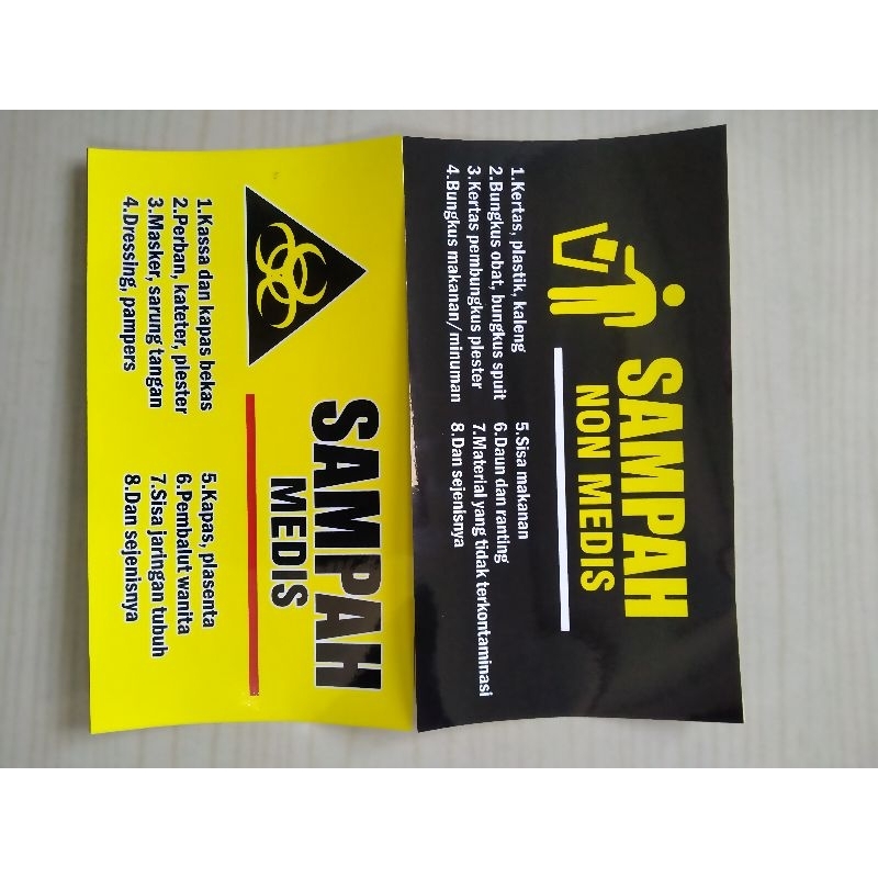 

Stiker Sampah Medis dan Non Medis