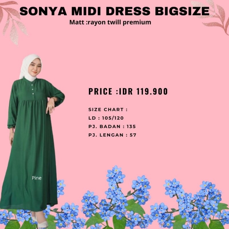 SONYA MIDI DRESS BIGSIZE
