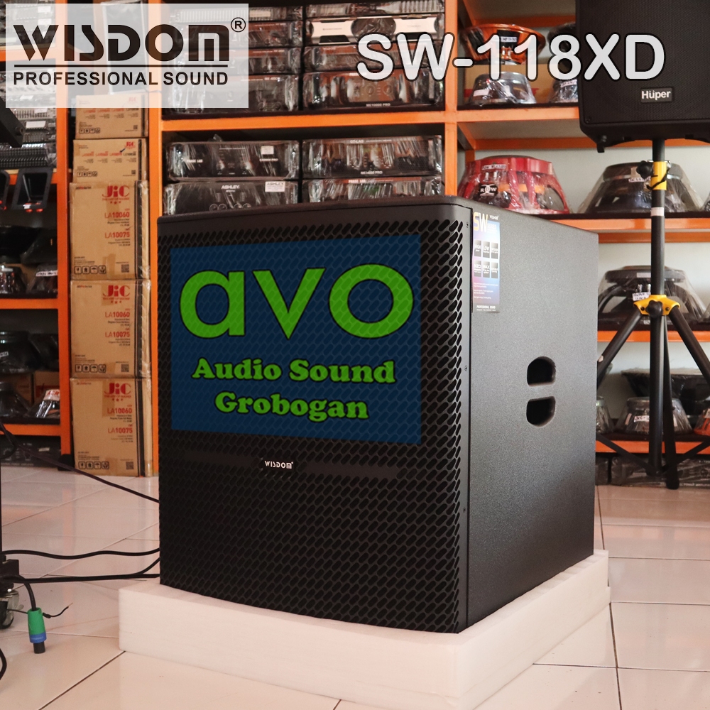 Subwoofer Aktif Wisdom SW-118XD 1200 Watt Speaker Aktif 18 Inch Bonus Packing Kayu