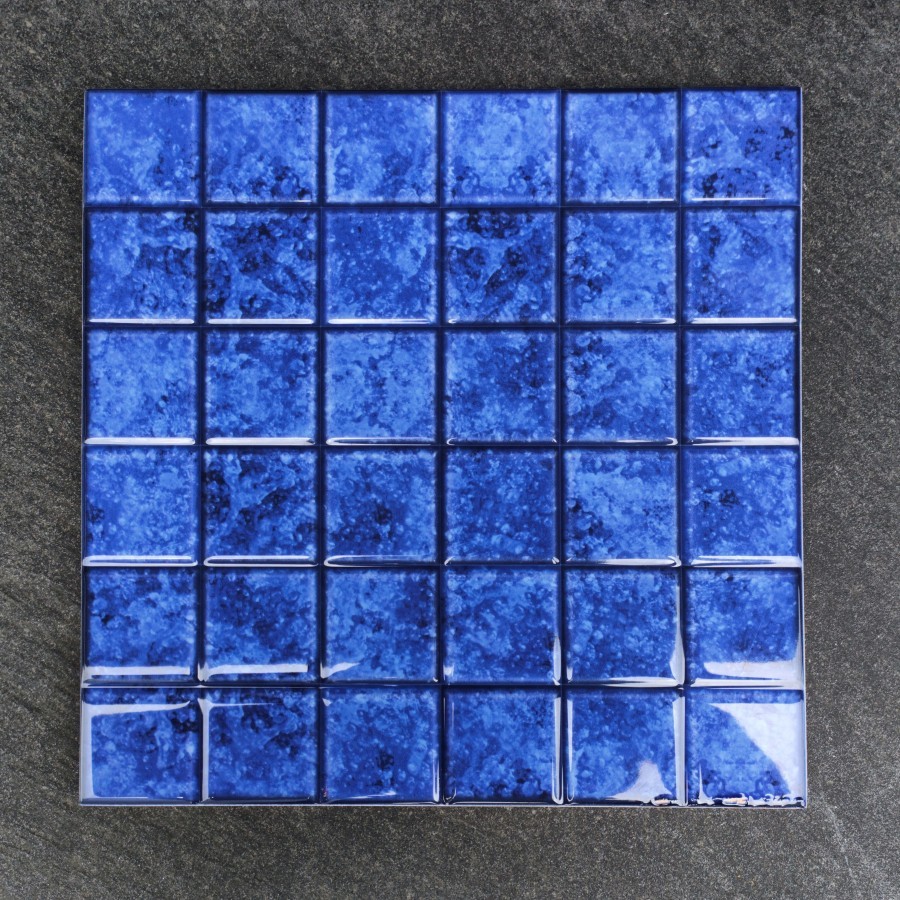 Keramik Roman PWA 33712 Grade B Keramik Kolam Renang Motif Mosaic Uk 30x30 Cm