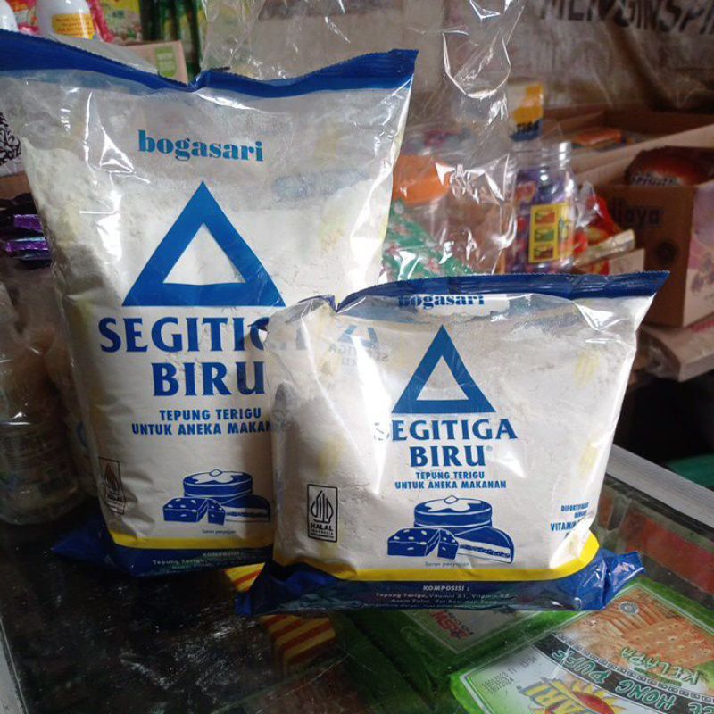 

Gandum segitiga Biru bening kemasan 500gr dan 1kg