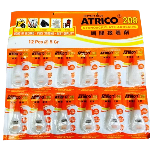 

Lem Atrico 208 Super Power Glue Lem Cair Super Kuat Harga Per 1 Pcs