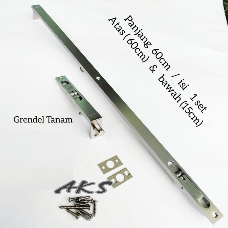 grendel tanam 60cm 1set slot tanam pintu rumah kupu tarung grendel tanam pintu rumah utama