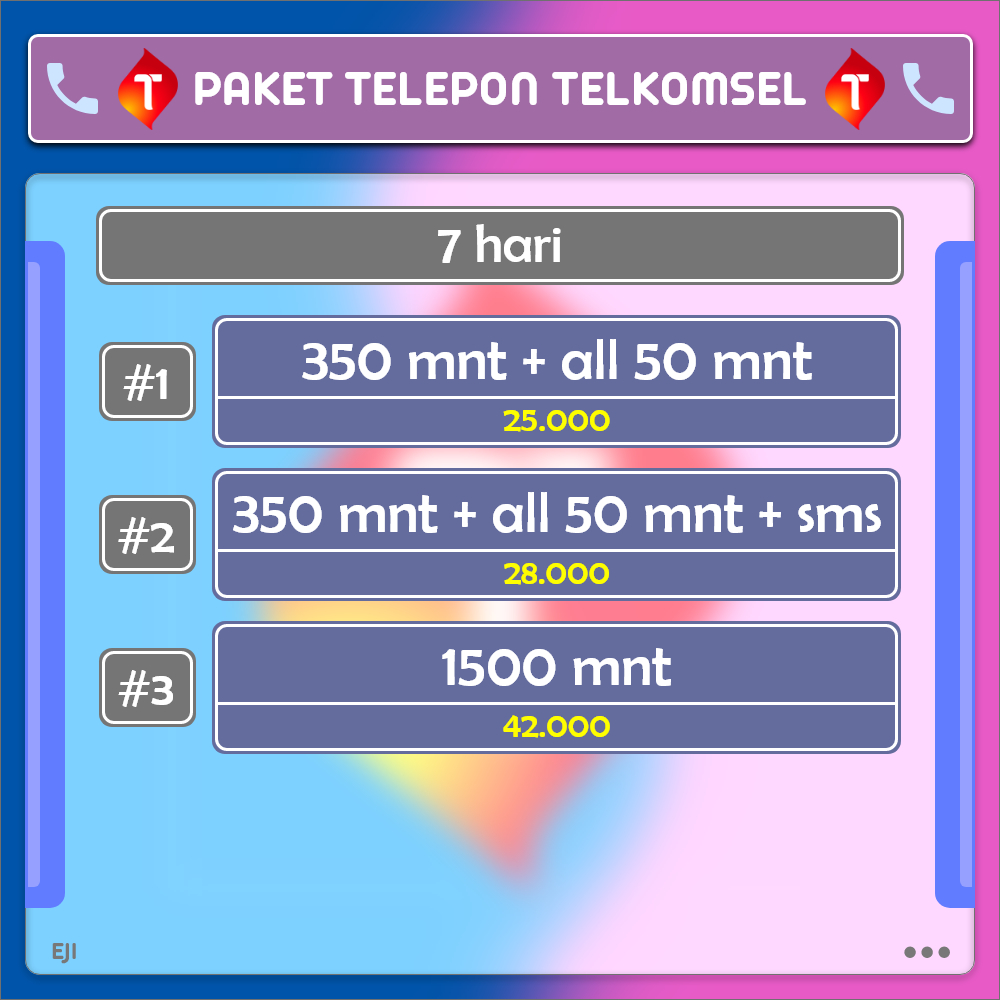 Paket Telepon 7 Hari Telkomsel