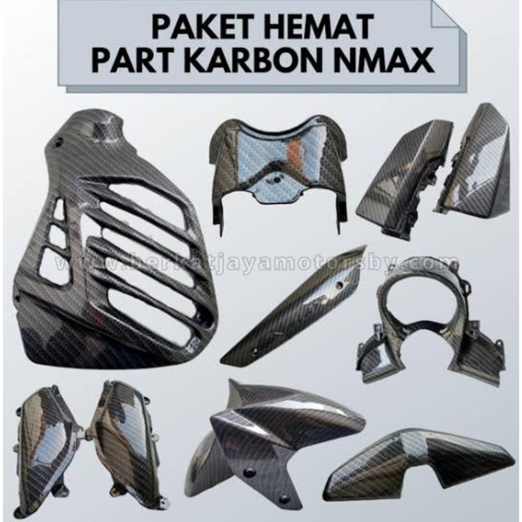 PAKET FULL SET PART CARBON KARBON model Kevlar YAMAHA NMAX OLD LAMA
