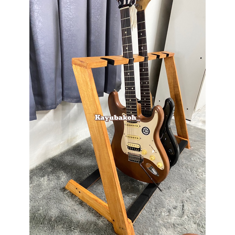 STAND KAYU GITAR V5 STAND GITAR ELEKTRIK STAND GITAR BASS STAND GITAR ESTETIK