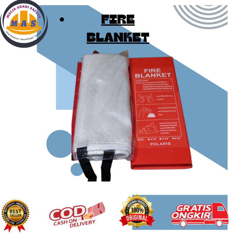 Fire blanket ukuran 1,2x1,8 / Alat pemadam fire blanket ukuran :1,2x1,8