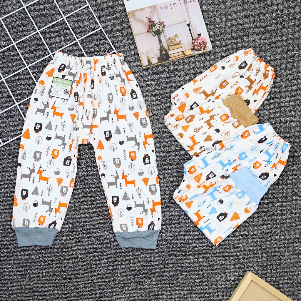 (ISI 3 PCS) Celana Panjang Bayi 0-3 0-6 Bulan Pampers / SNI Pants Pempers Newborn Bayi Anak Laki Lak