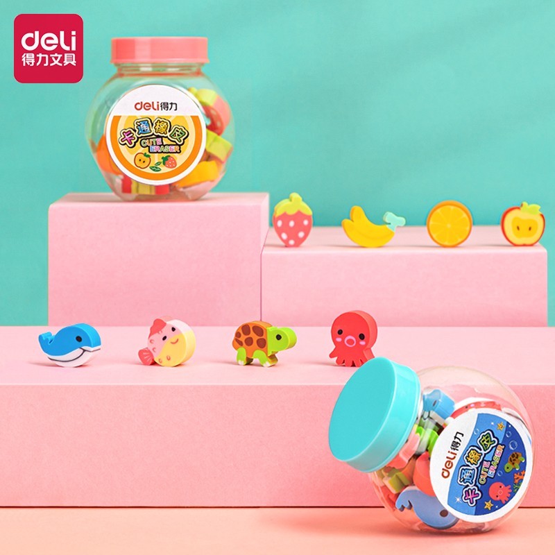 

Deli | Penghapus (Eraser) Fruit & Animal | 1 tube 20 pcs | 7533