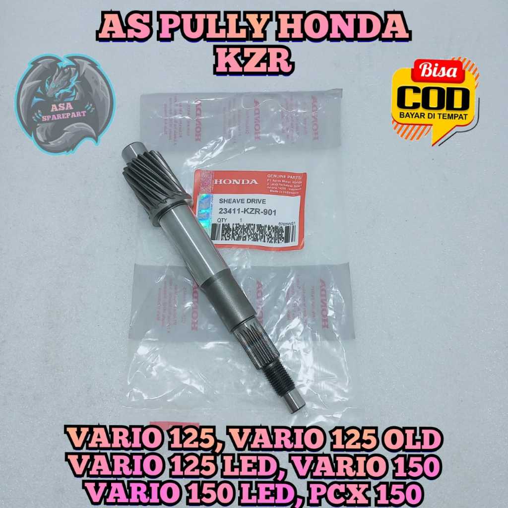 As Pully Belakang KZR Motor Honda VArio techno 125 Fi Injeksi , Vario 125 Esp Led , Pcx 150 CBU Ass 