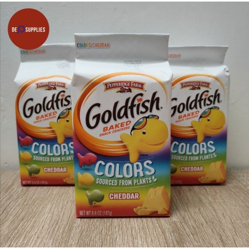 

Goldfish Baked Snack Crackers Colors Cheddar 187gr - Snack Keju Cemilan Import USA