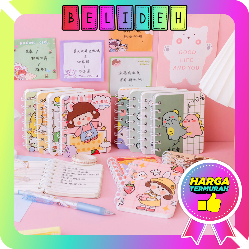 

☛BELIDEH☚ Buku Catatan Harian Untuk Anak Perempuan / Buku Kecil Kartun / Mini Notebook Ring Motif / Buku Tulis Kecil Lucu S101