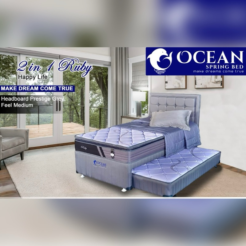 Bed Dorong | Bed Sorong | Springbed 2in1 Ocean Vitto RUBBY 120 x 200