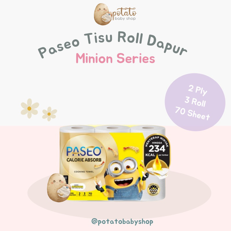 Paseo Calorie Absorbs Cooking Towel Roll - Tisu Dapur Tisu Minyak Tisu Gulung