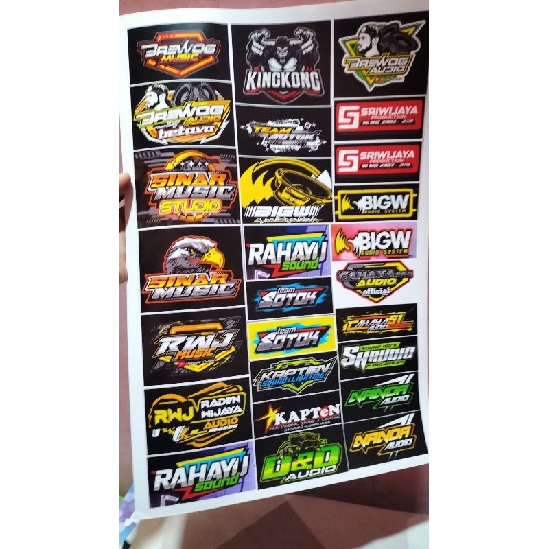 

Stiker Logo Soundsystem Bahan Vynil ukuran Jumbo 30x47