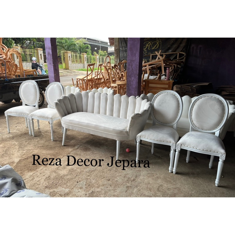 kursi pelaminan kerang / kursi pelaminan kipas / kursi pelaminan minimalis
