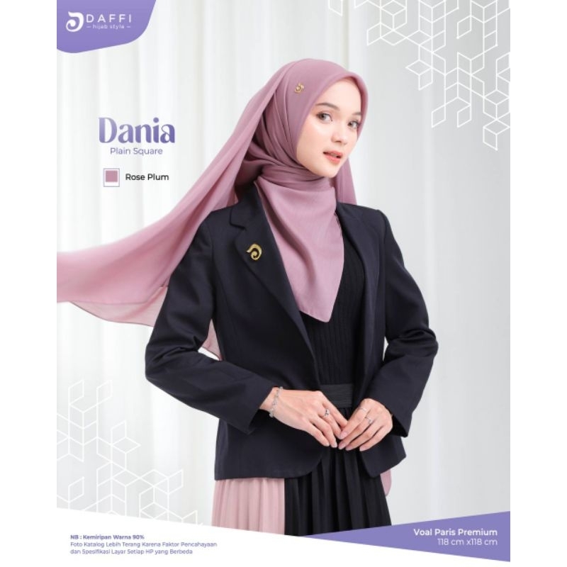 Dania Daffi Hijab Jilbab Segi Empat Segiempat Scraf Voal Premium