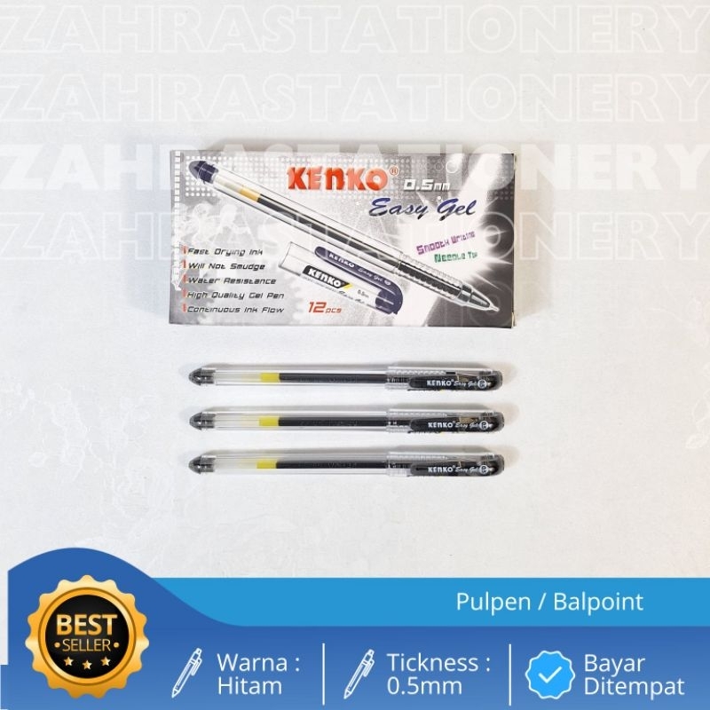 

Kenko Pulpen / Ballpoint Easy Gel 0.5mm dan 0.3mm