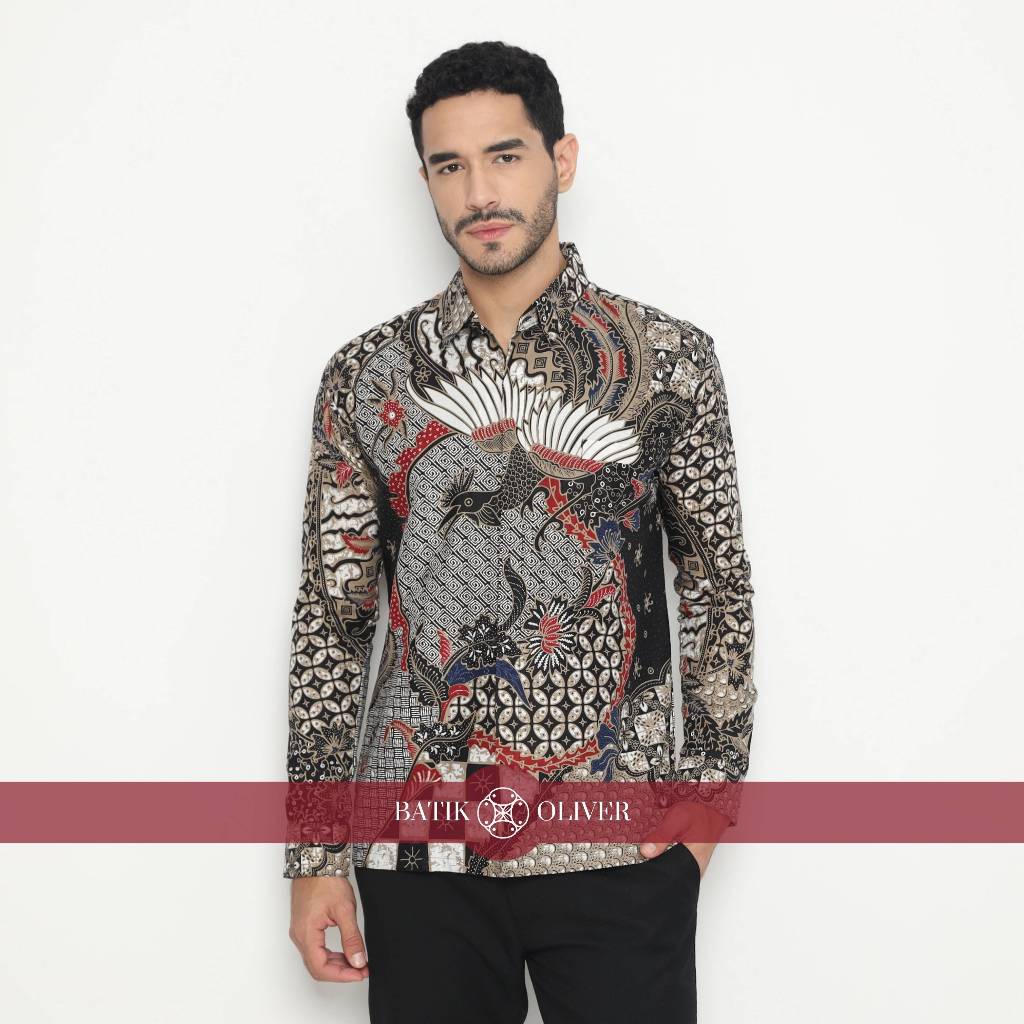 DISKON BATIK OLIVER KEMEJA PRIA KATUN SLIMFIT S-XXL