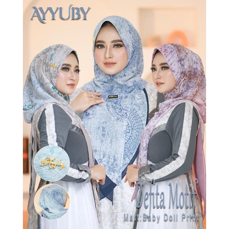 HIJAB HOODIE DEFITA MOTIF BY AYYUBY