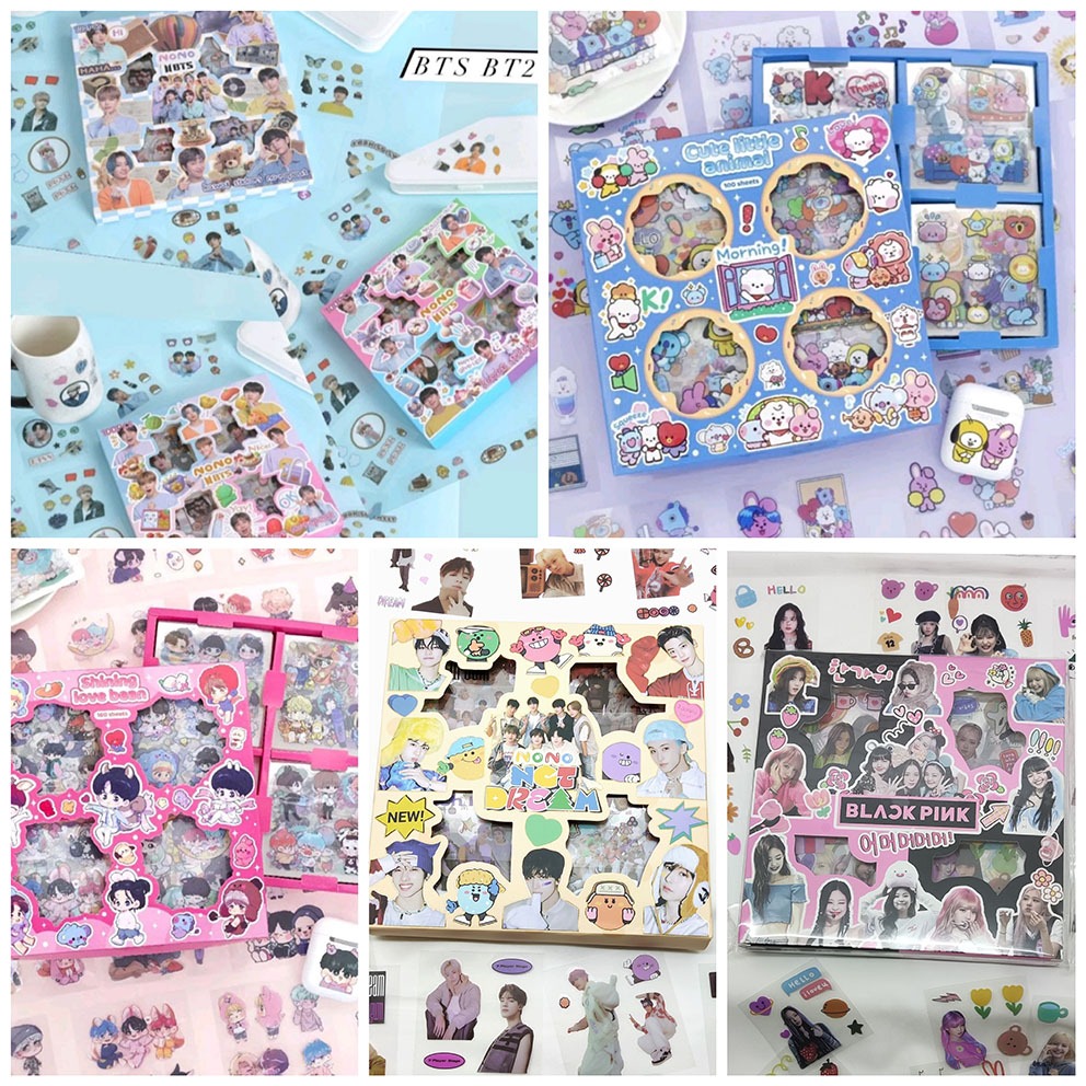 

Sticker BTS BT.21 Blackpink NCT - 100 Lembar Termasuk Box - Stiker Dekorasi Kotak Bekal Botol HP dll