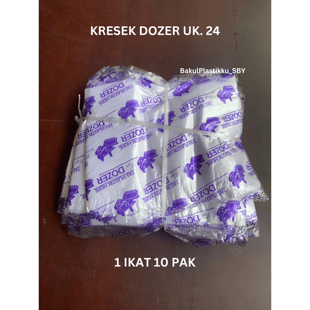 Kresek Plastik Bening Ukuran 24 Dozer Ungu