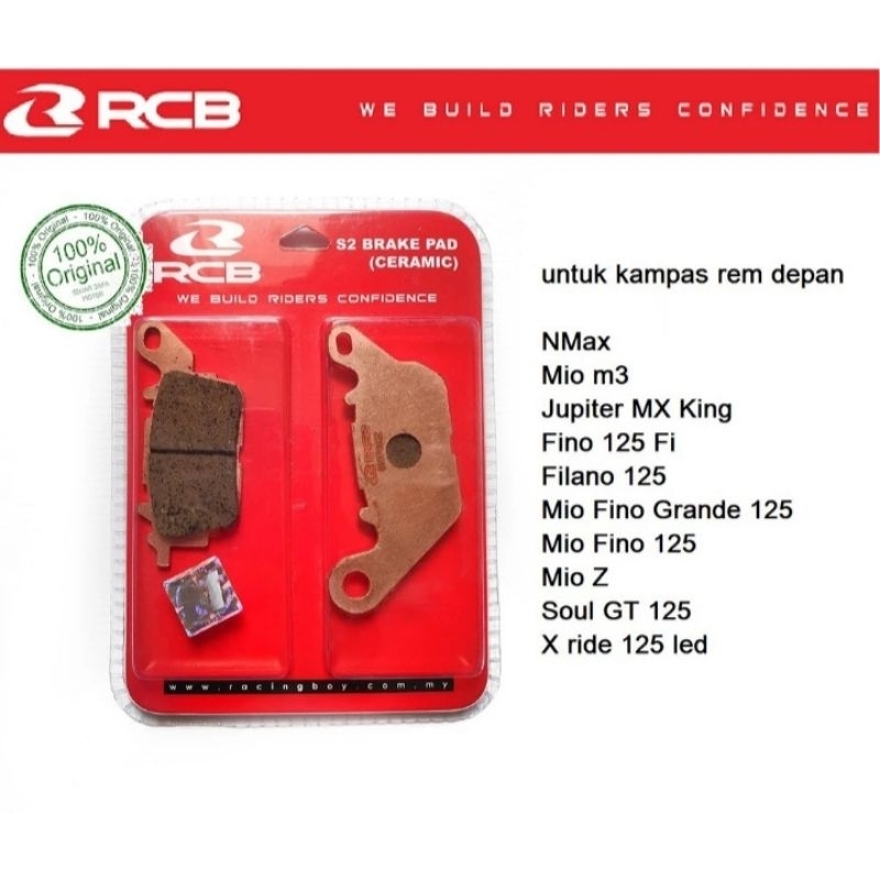 Kampas rem depan RCB S2 Mx king,Nmax,Mio M3,sould gt 125 asli ori