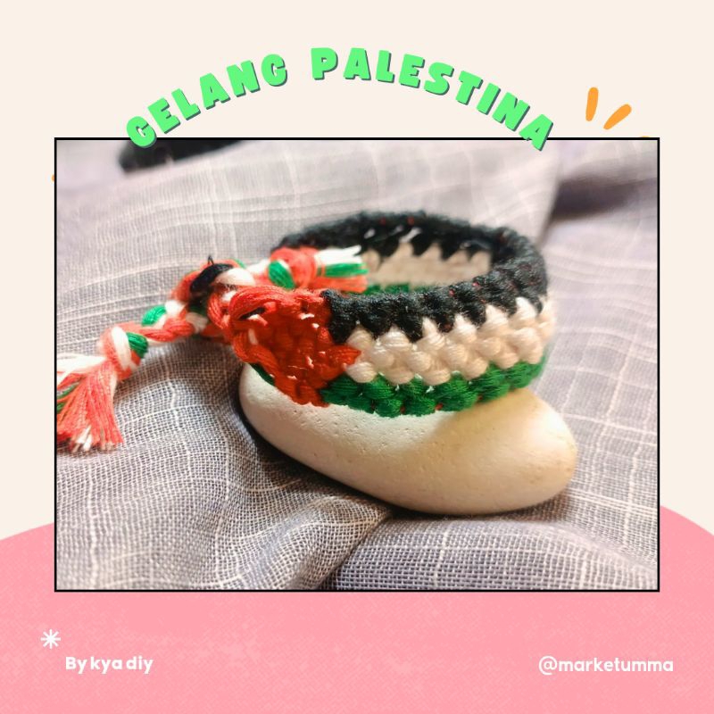 Gelang Palestina dari Benang Jahit / gelang murah /gelang dari benang jahit