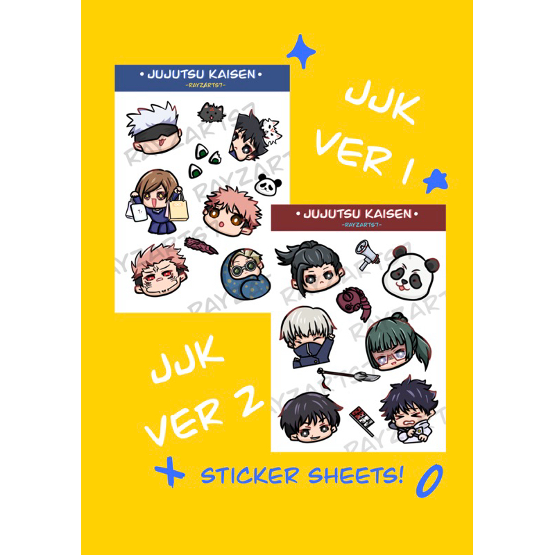 

Jujutsu Kaisen sticker sheet A5 vinly glossy