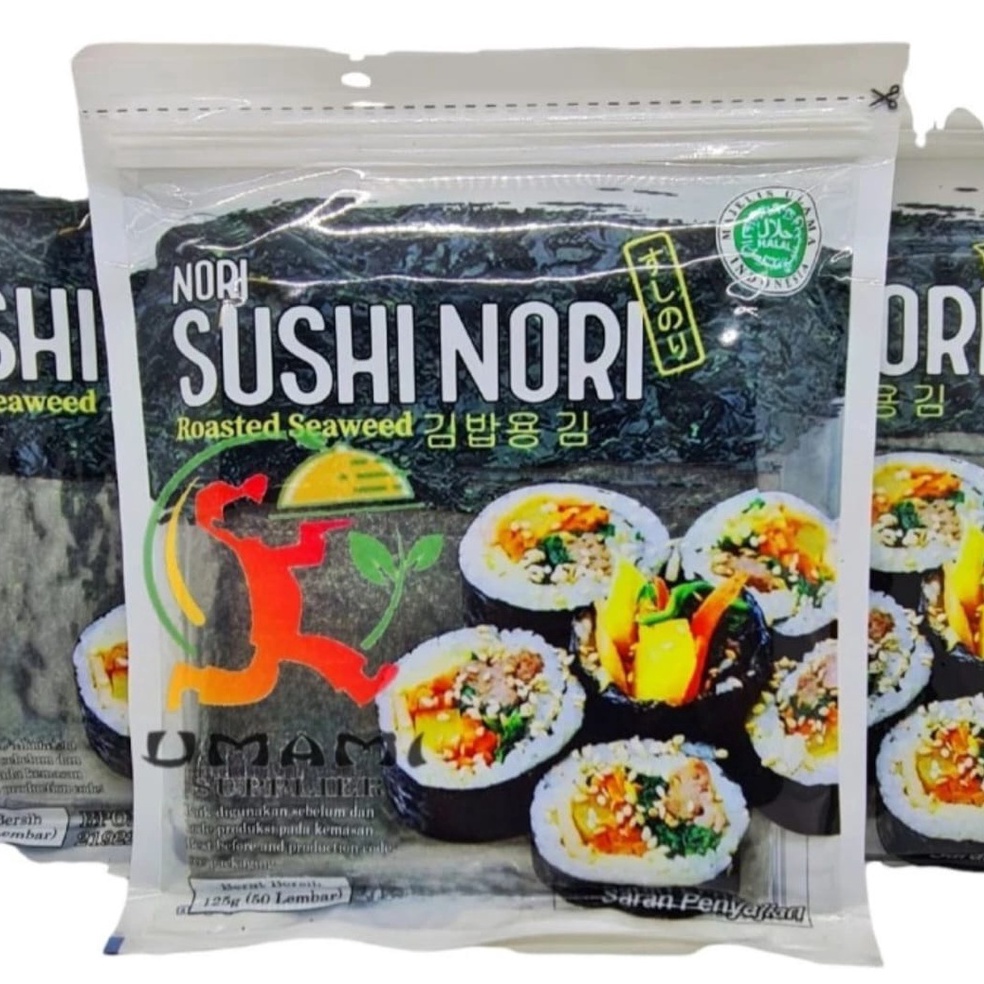 

Terkni Java Sushi Nori 5 Lembar Rumput Laut Kering 5 Lembar Halal Order Saja Gan