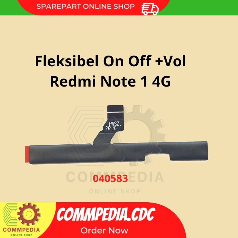 Fleksibel on/off+Volume Xiaomi Redmi Note 1 4G