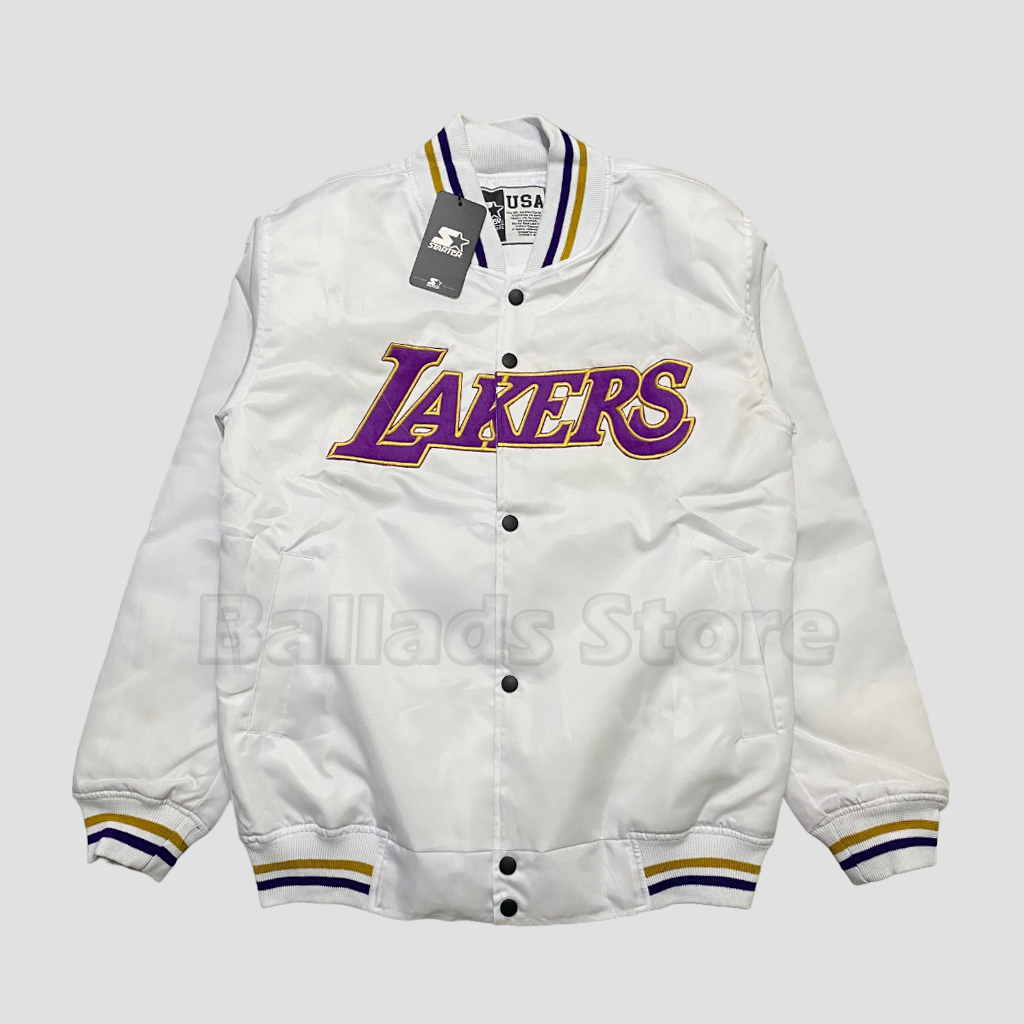 JAKET VARSITY LAKERS JACKET BOMBER VARSITY  JACKET JAKET  TERBARU