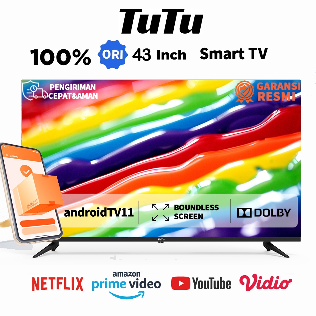 TuTu  ANDROID TV 43 inch LED TV42/43 inch Televisi 100% 43inch TV Smart