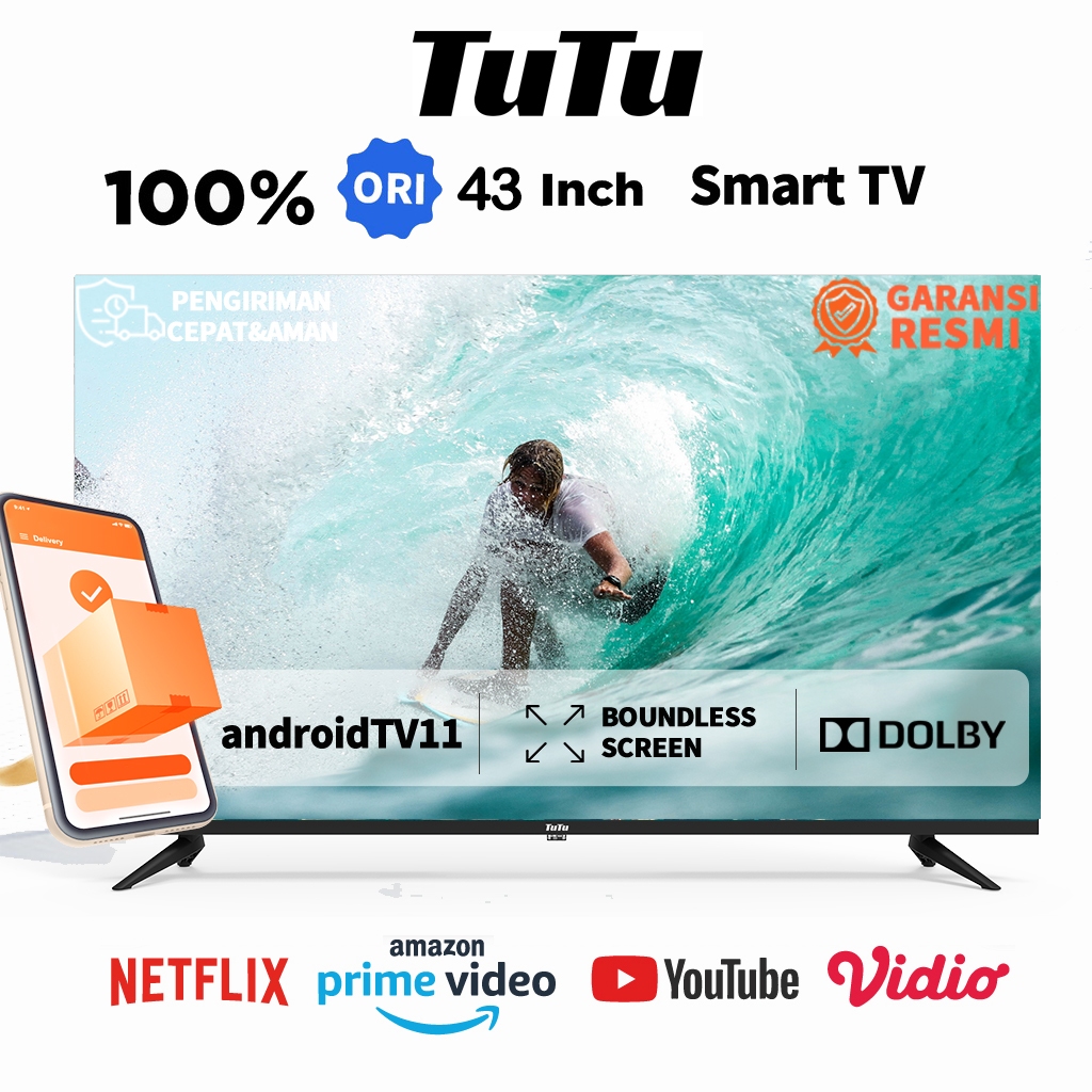TuTu  ANDROID TV 43 inch LED TV42/43 inch Televisi 100% 43inch TV Smart