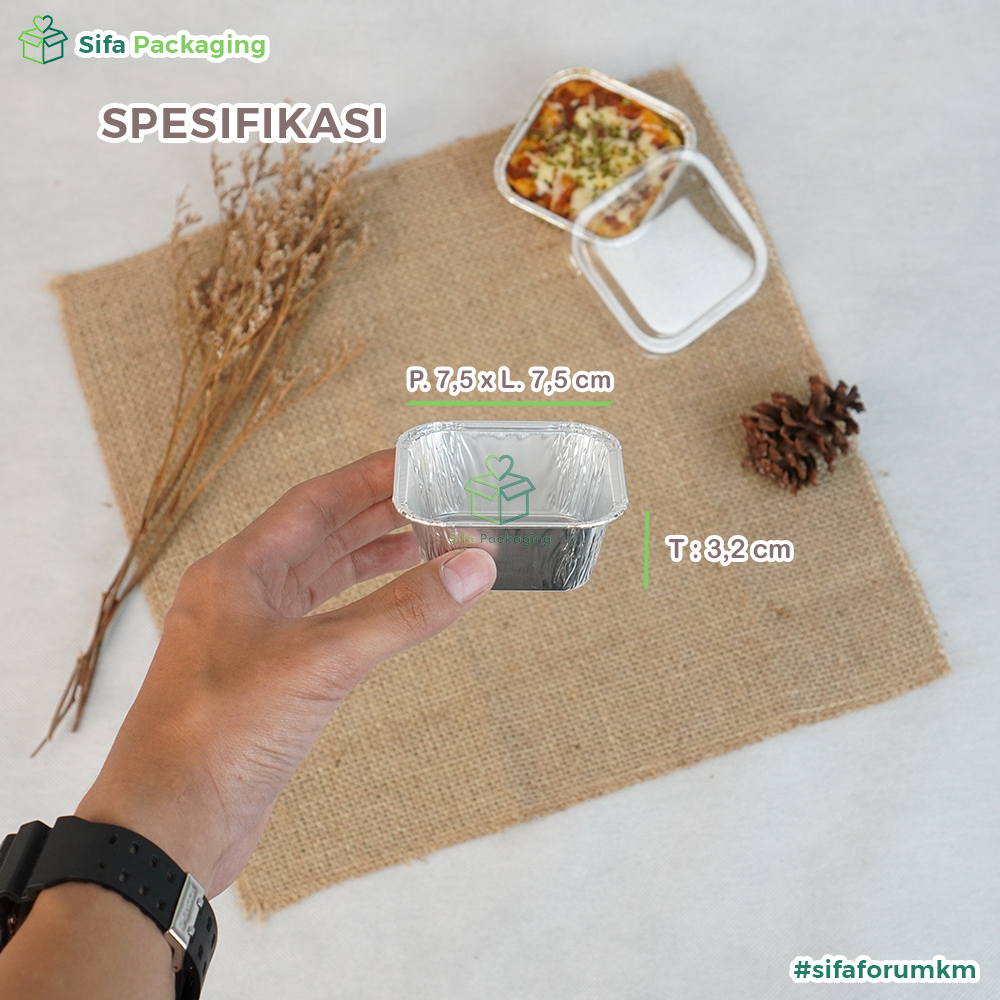 BIG PROMO ALUMUNIUM FOIL TRAY CUP OX 100 PREMIUM + TUTUP MACARONI SCHOTEL KLAPERTART BROWNIES CAKE